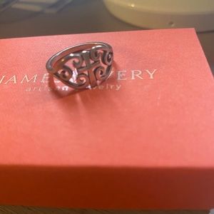 James Avery scroll cross ring